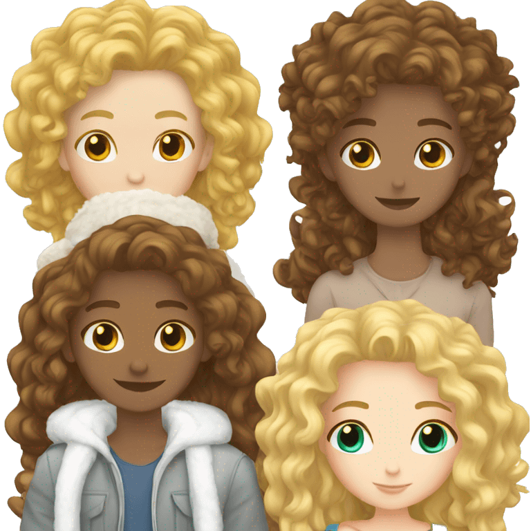 Couple, white guy curly brown hair with a white girl long blonde with emoji