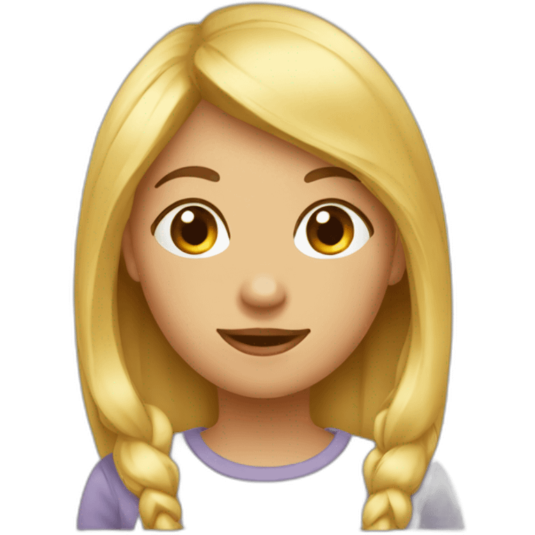 Fille pense à garçon emoji