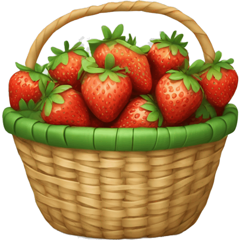 Basket of strawberries emoji