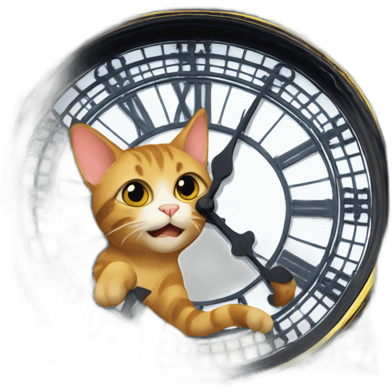 Cat on the big ben emoji