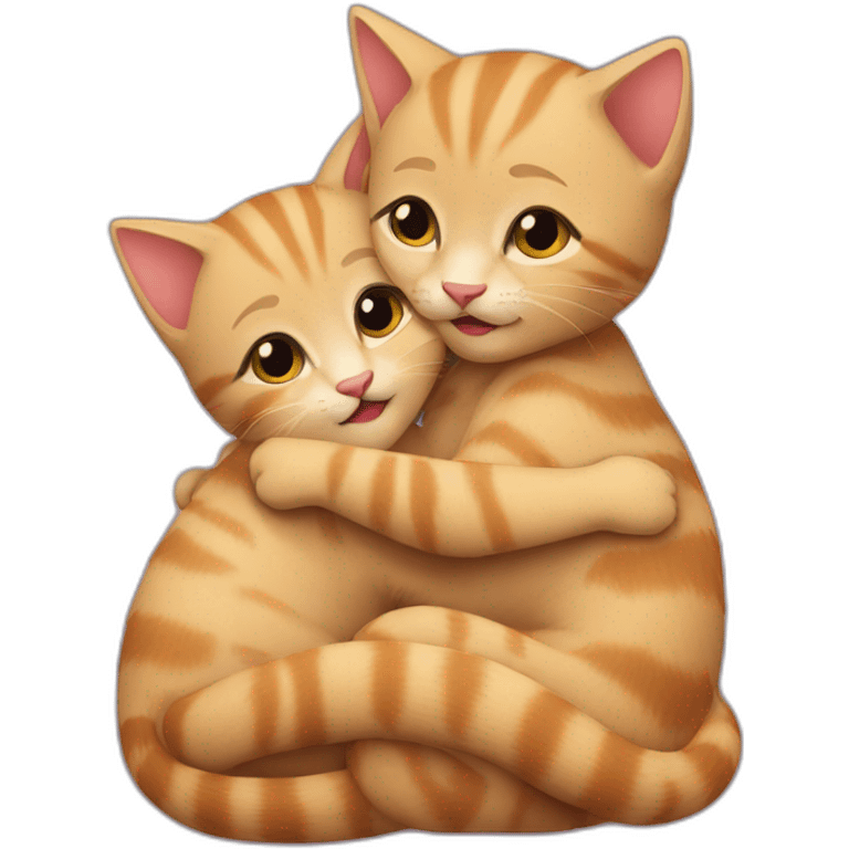 kittens hug emoji