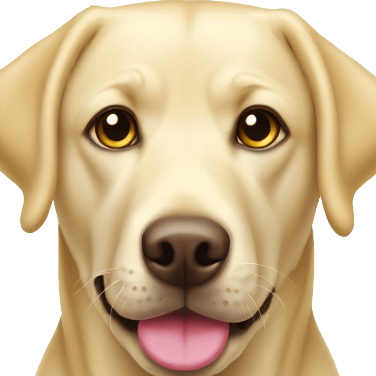 Yellow Labrador with pink nose, hazel eyes emoji