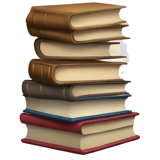 Stack of pretty books emoji | AI Emoji Generator