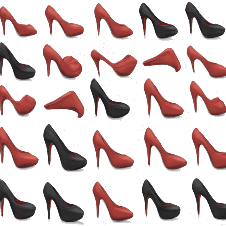 black high heels with red soles emoji