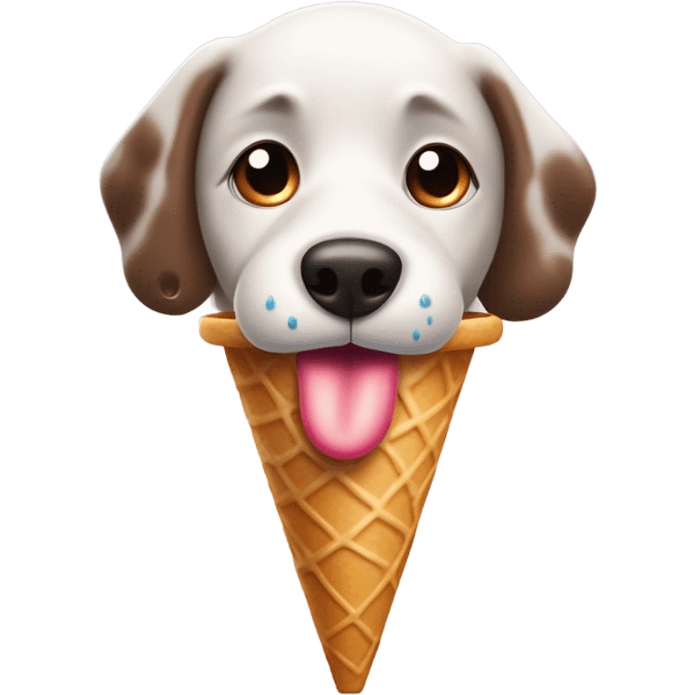 dog eating ice cream  emoji