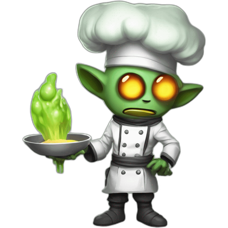 alien chef scifi roguelike rpg style inspired by slay the spire digital art emoji