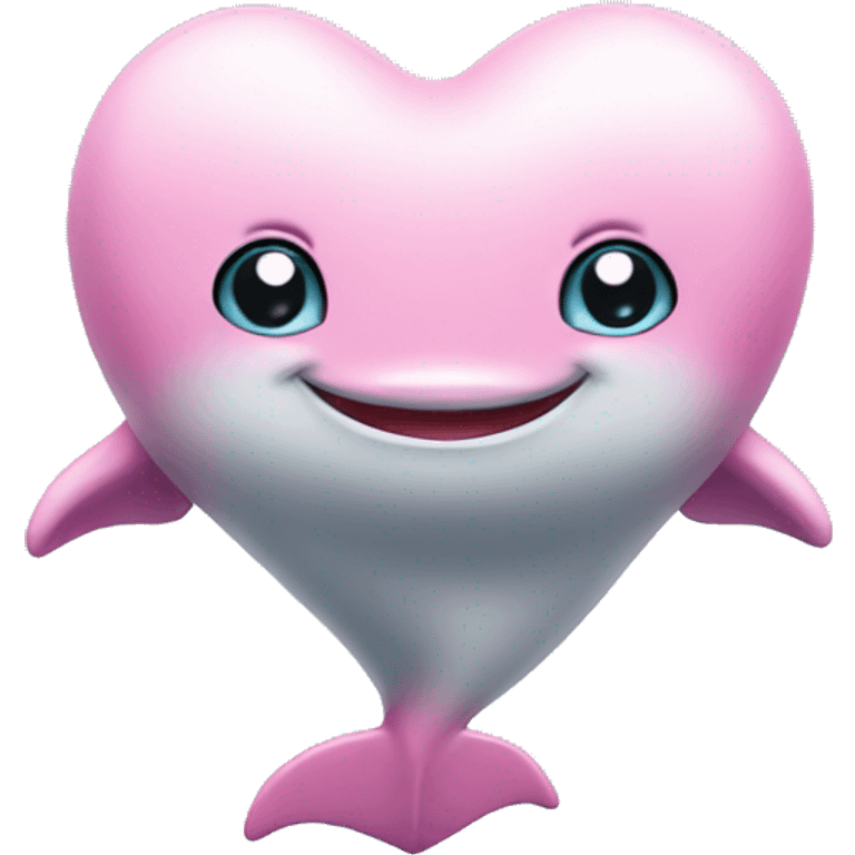 cute heart around dolphin  emoji