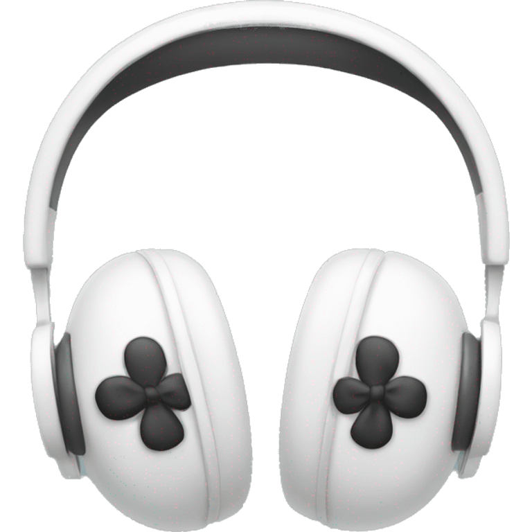 white headphones with bows emoji