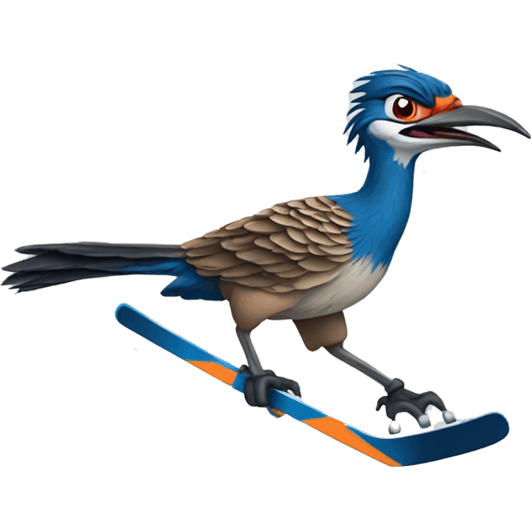 A Roadrunner playing hockey emoji