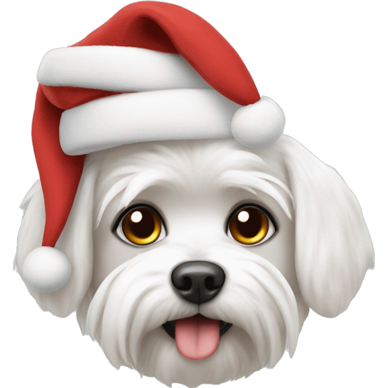 Maltese being Santa emoji