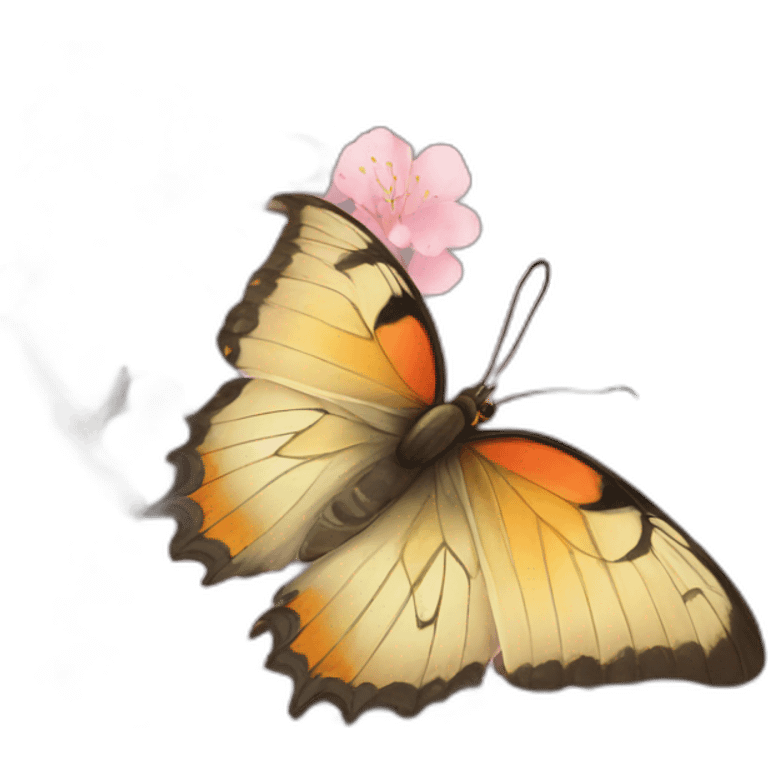 butterfly on blossom emoji