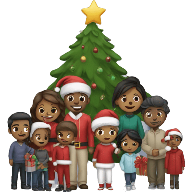 Family at Christmas emoji