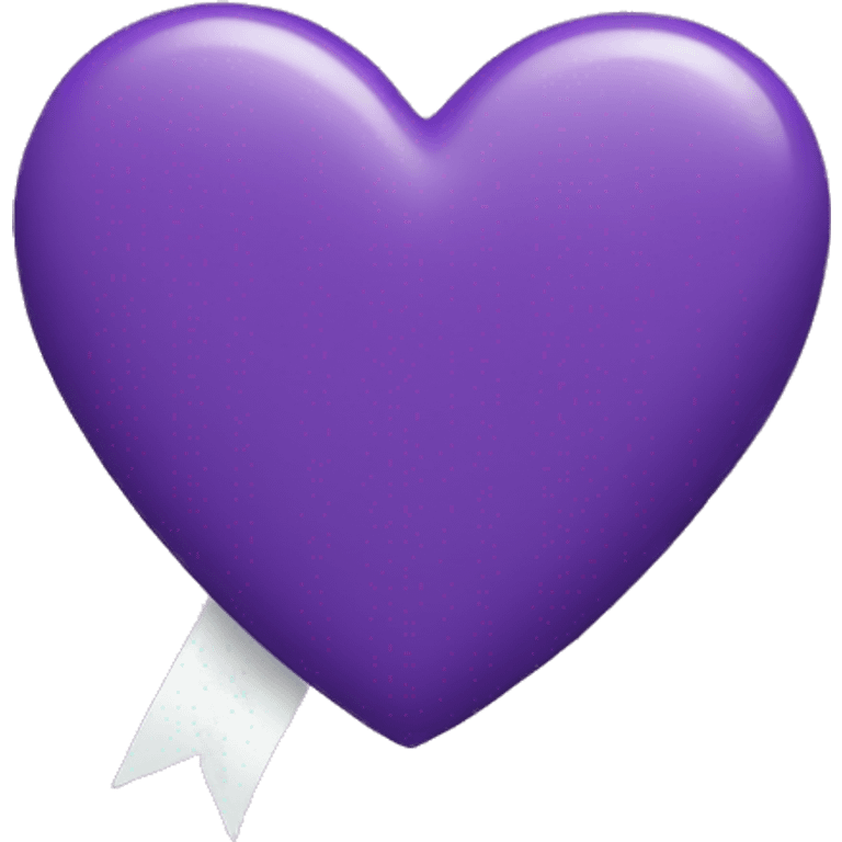 Purple Heart with white ribbon  emoji