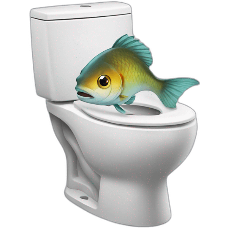 Fish in the toilet emoji