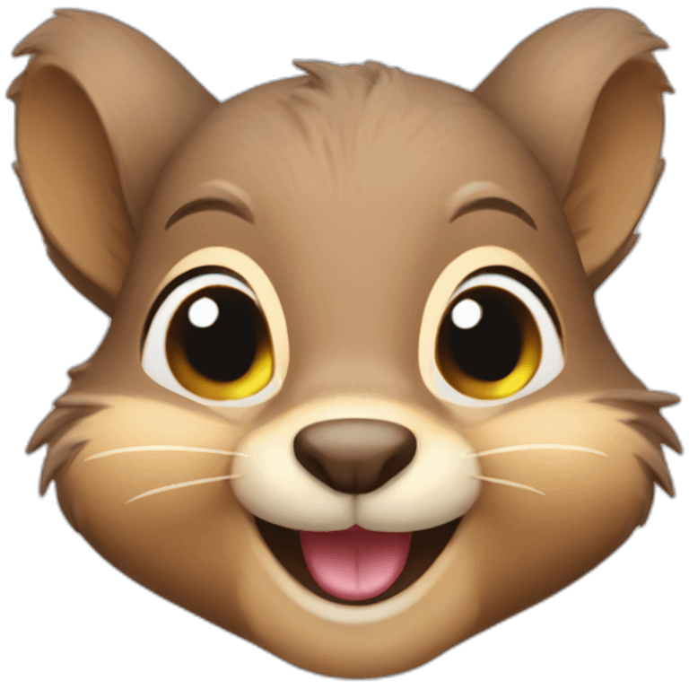 Happy squirrel emoji