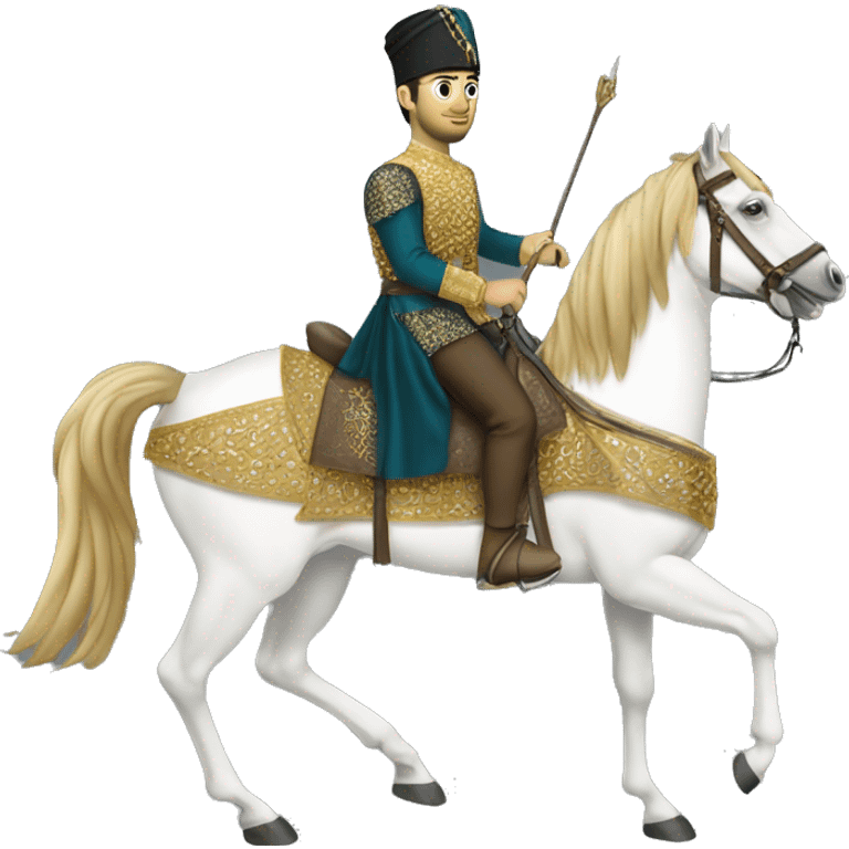 young Sultan Süleyman on horseback emoji