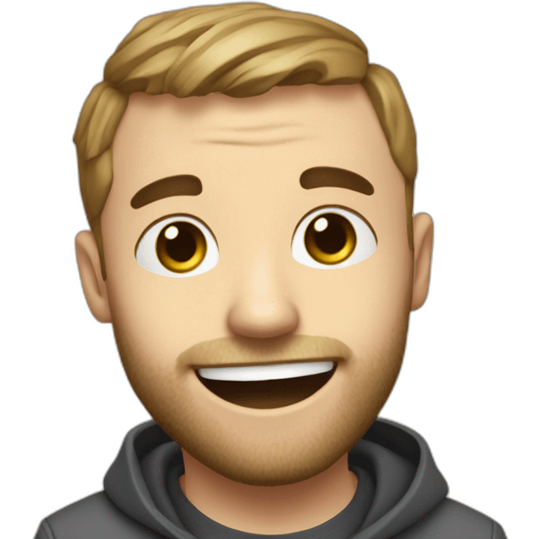 Squeezie avec une caméra emoji