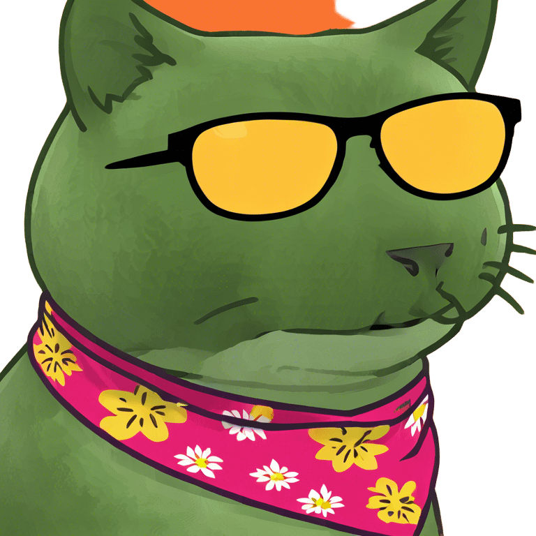 Cat with sunglasses emoji