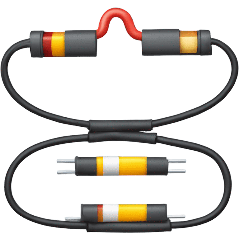 law of ohm: ring of( cable positive battery cable resistor cable negative battery) emoji