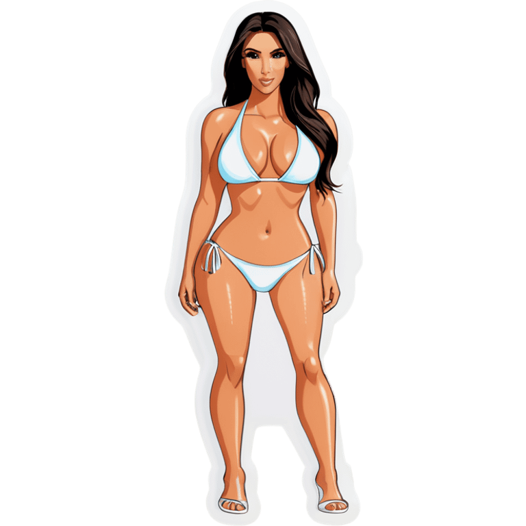 Kim Kardashian in a bikini emoji