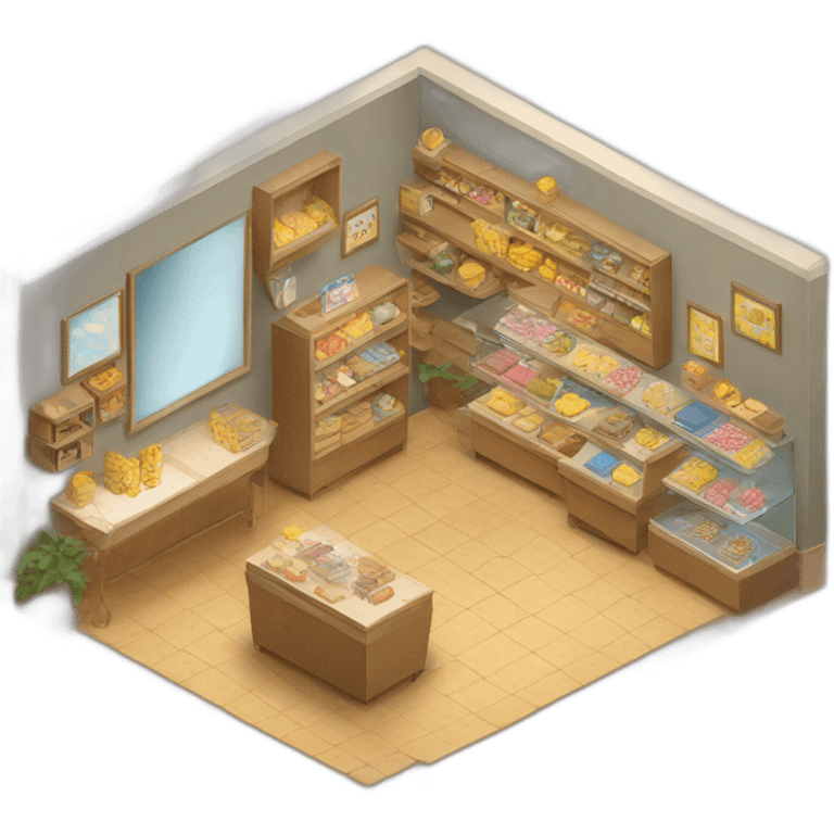 shop interior isometric emoji