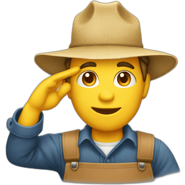 farmer guy saluting emoji