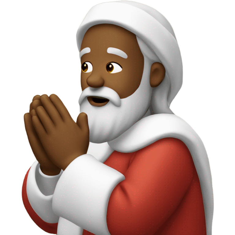 santa praying to Jesus emoji