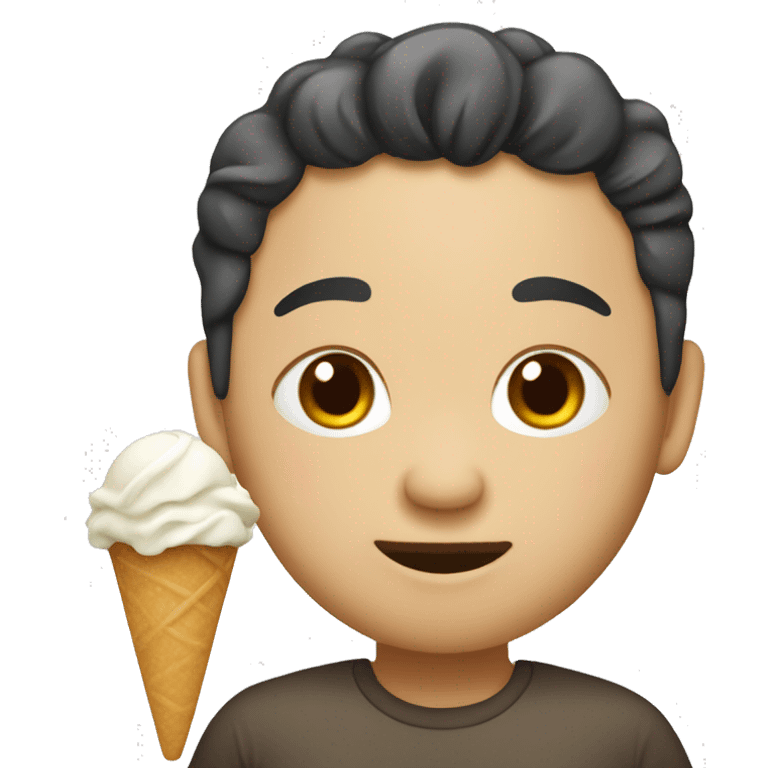 Chinese with ice crean  emoji