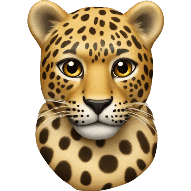 Hazme un emoji de corzob con estampado de leopardo  emoji