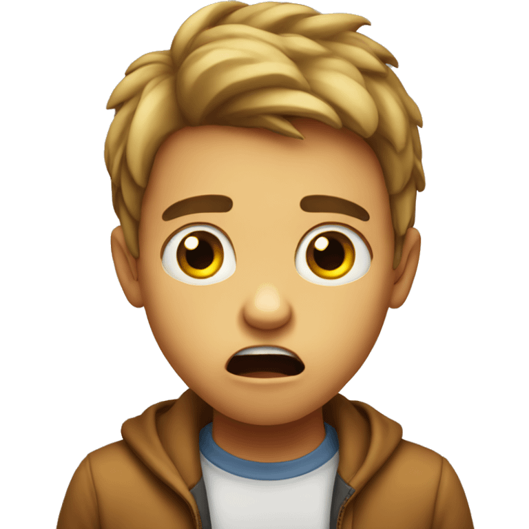 Scared kid emoji