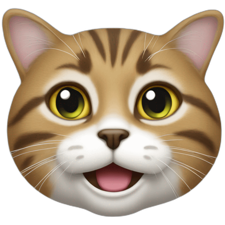 un chat avec un caca sur la tête emoji