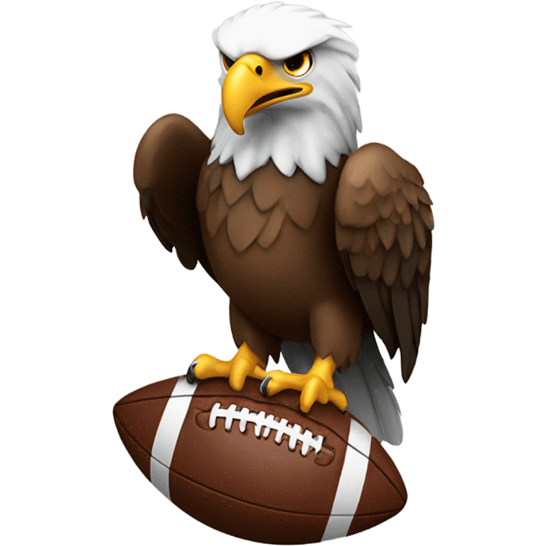 Eagle with a football emoji