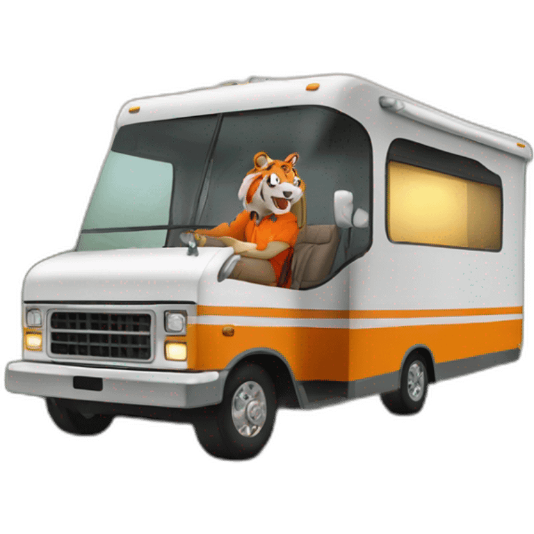 Clemson-tiger-driving-a-class-a-rv emoji