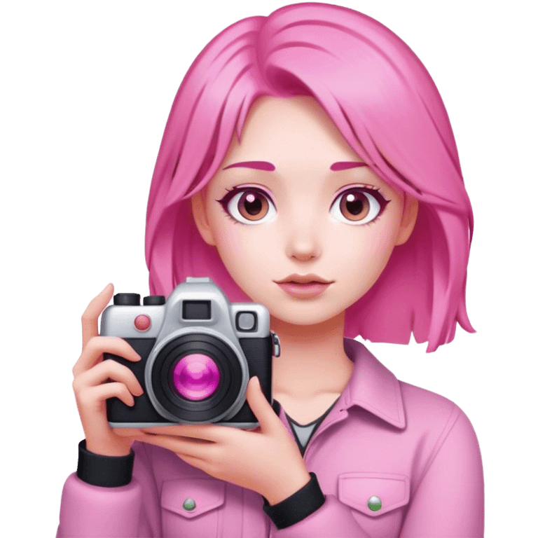 pink photographer light emoji