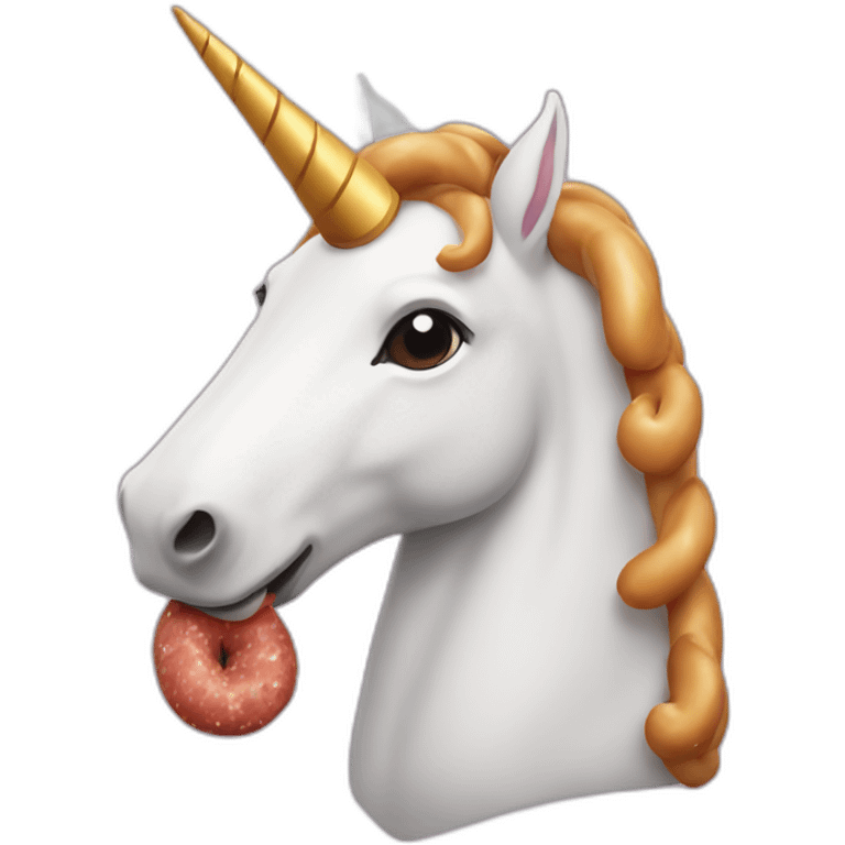 unicorn with sausage as horn emoji