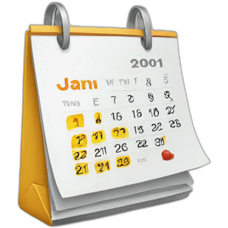 calendar jan emoji