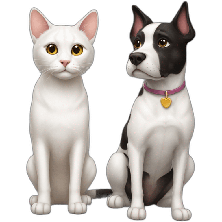 Cat and dog emoji