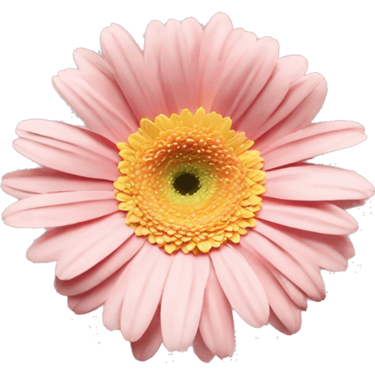 pale pink and yellow one flower gerbera emoji