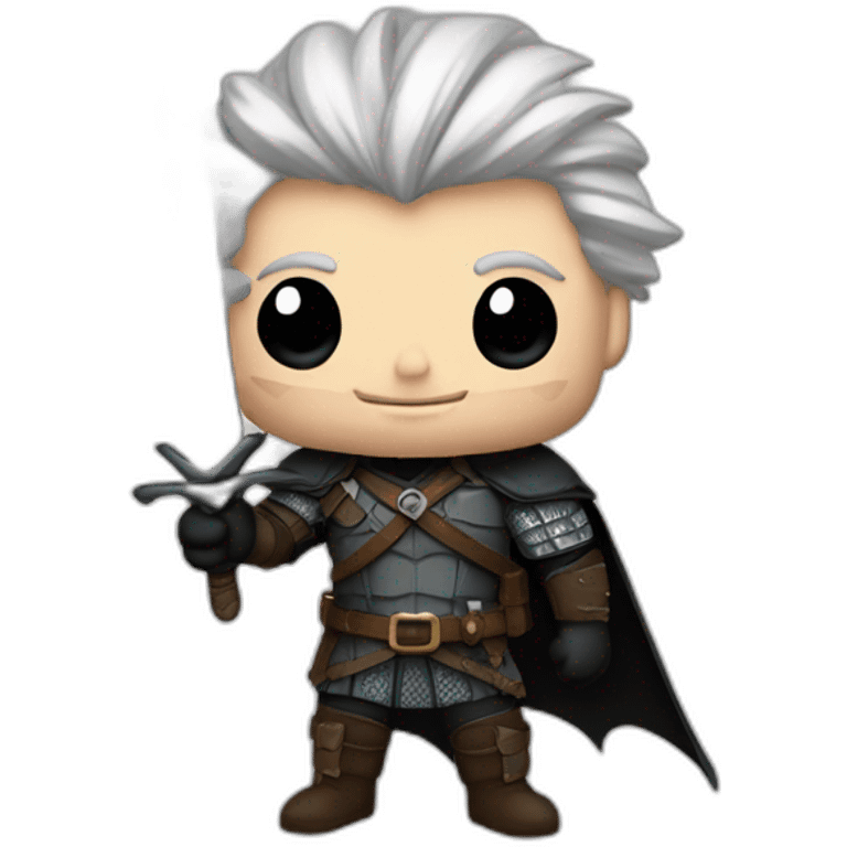 the witcher batman style with sword emoji