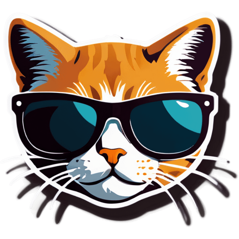 Cat with sunglasses emoji