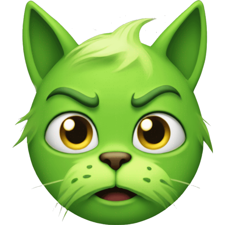 A cat grinch  emoji