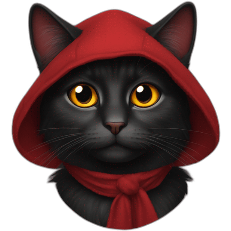 Salem the cat in red emoji