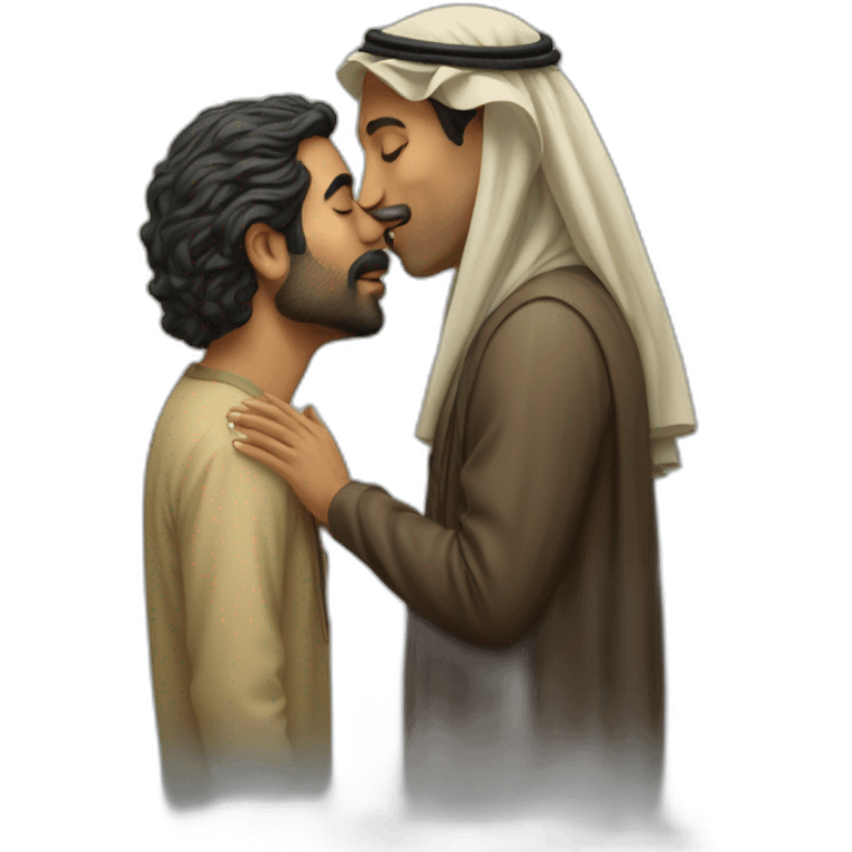 pedri kissing saudi man emoji