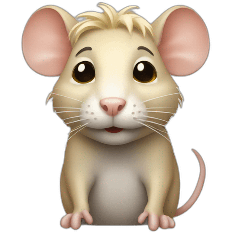 Rat with blond hair emoji