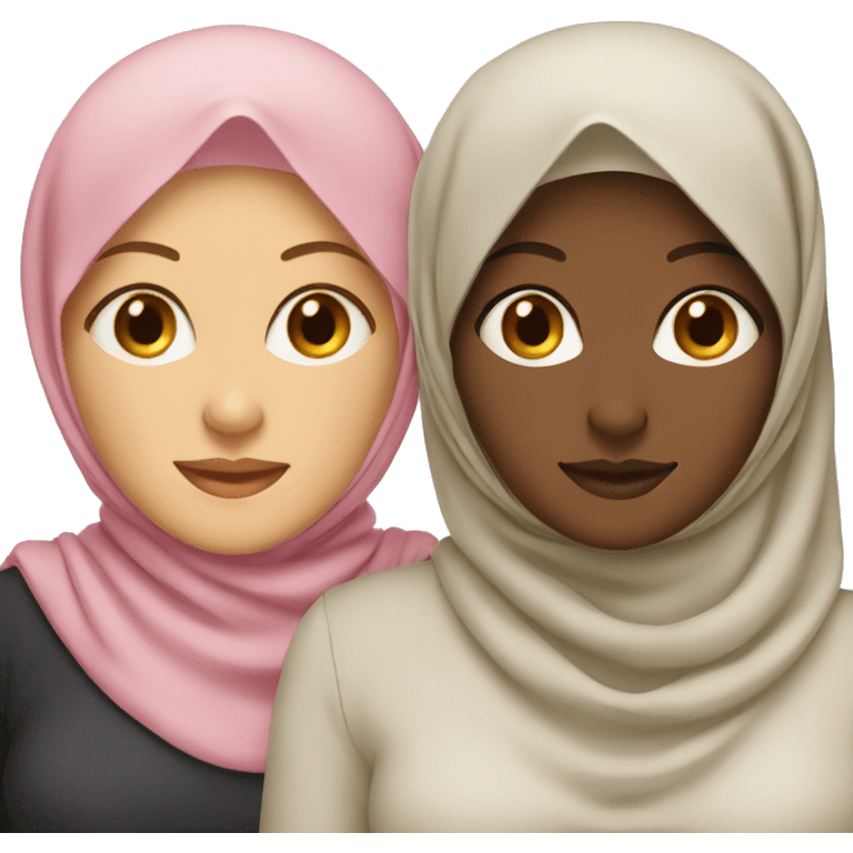 Four women wearing hijabs. emoji