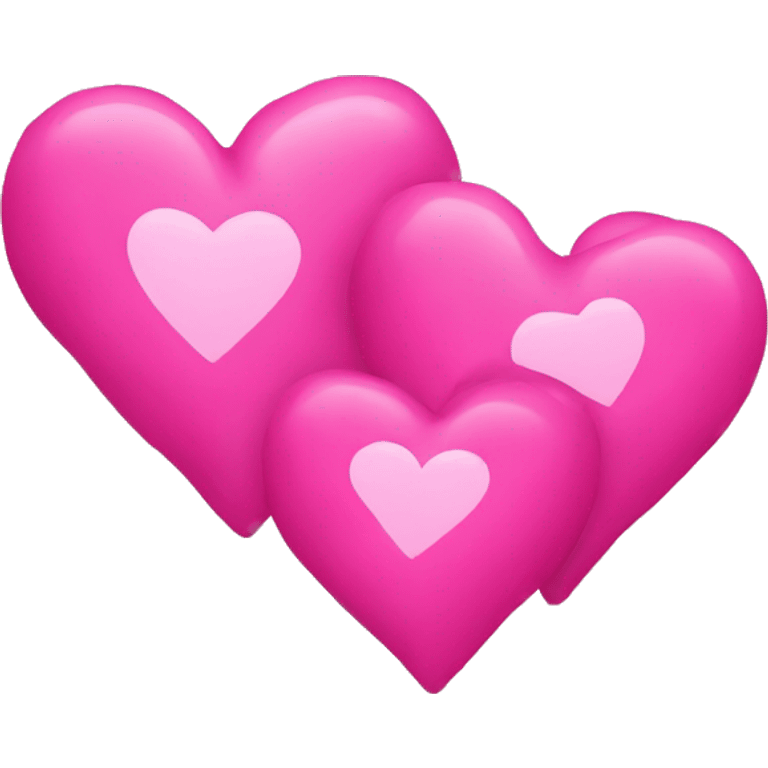 3 pink hearts emoji