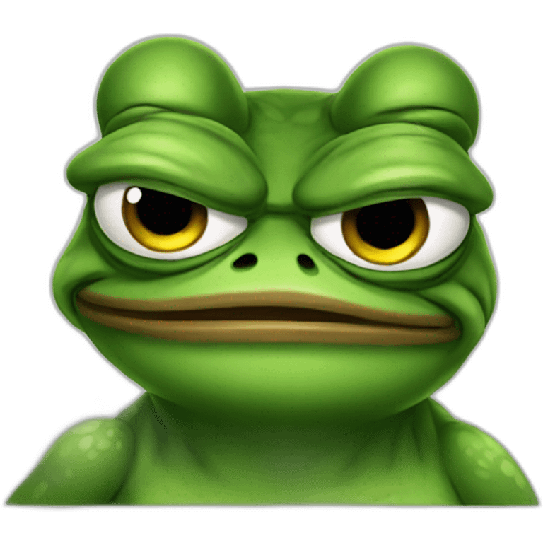 pepe frog with glass angry emoji