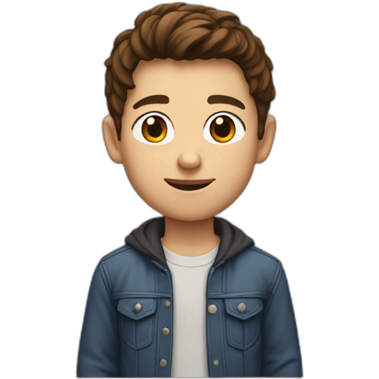 young boy with little brown hair streaming twitch emoji