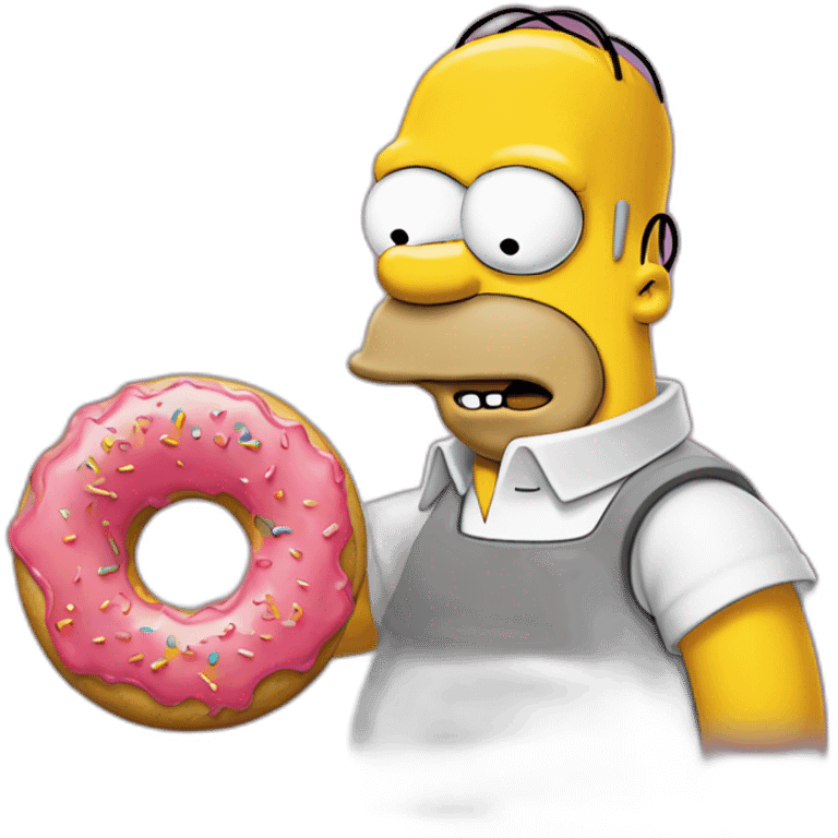 Homer simpson with a donut emoji