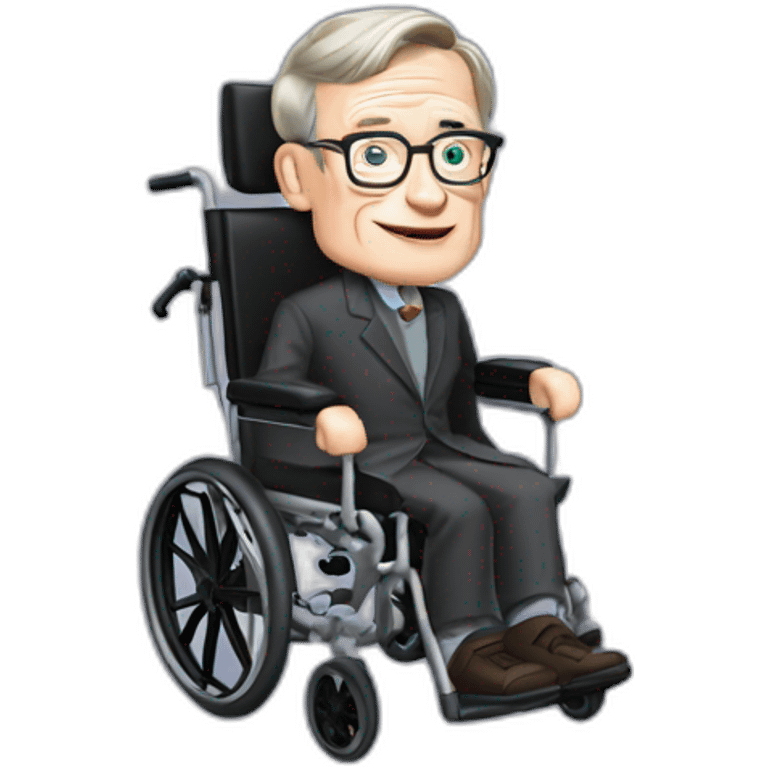 Stephen Hawking wheelchair emoji